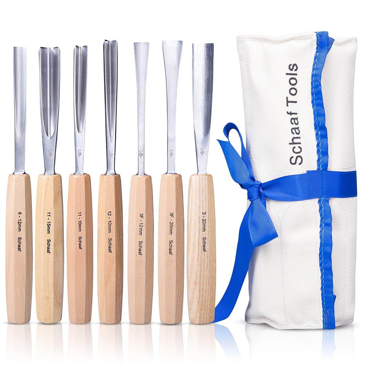 Set Schaaf de 7 formones y gubias con estuche de lona